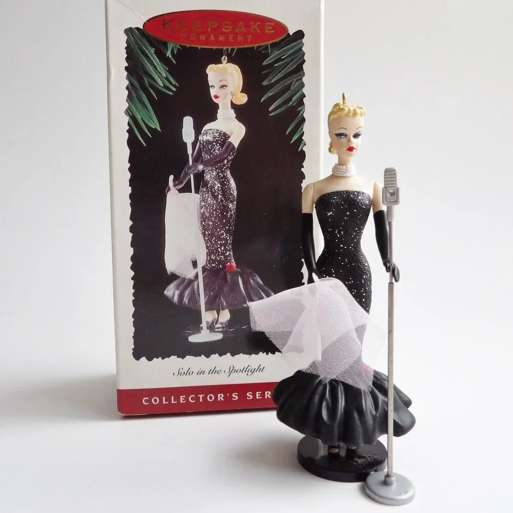 Hallmark Keepsake BARBIE Solo In The Spotlight Ornament in Box Vintage Look 1995